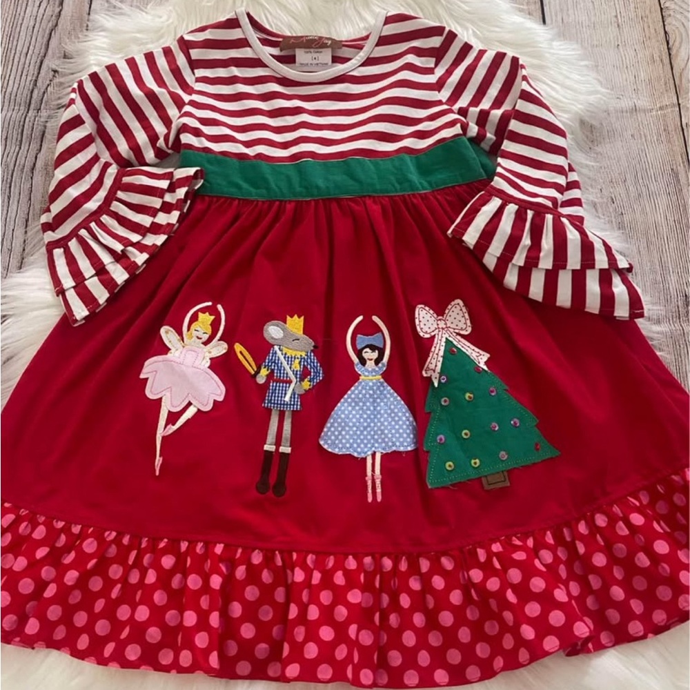 Girls boutique Millie Jay Nutcracker Christmas dress size 4
